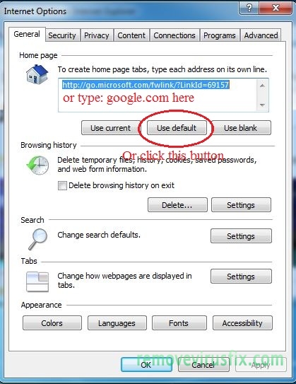 IE use default