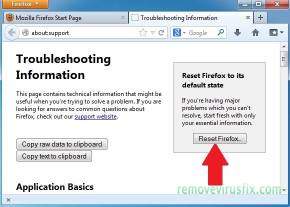 Reset-firefox