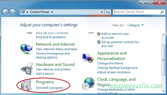 uninstall a program